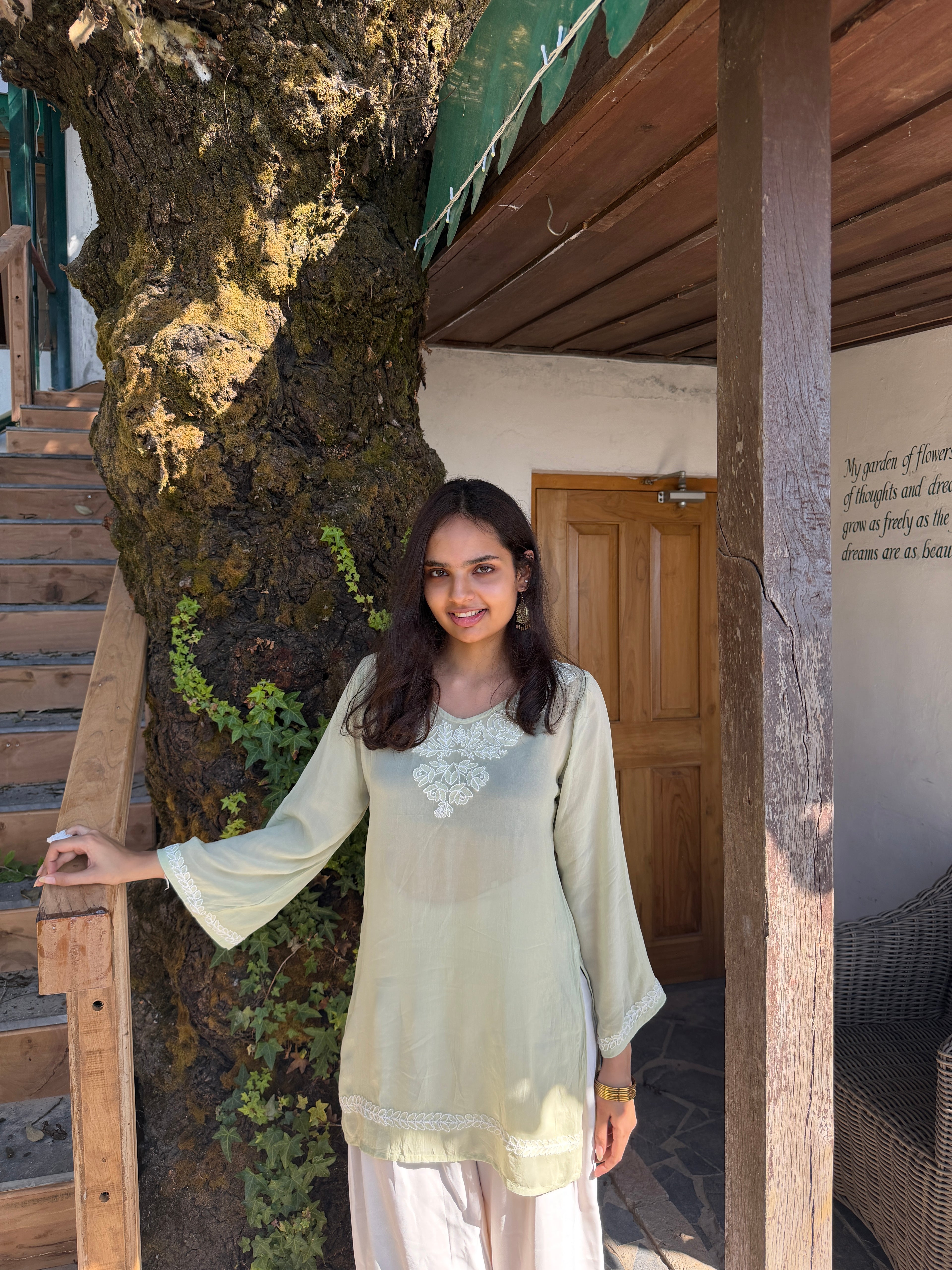 Freesia in Pastel sage green