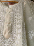 Mul-chanderi long kurti