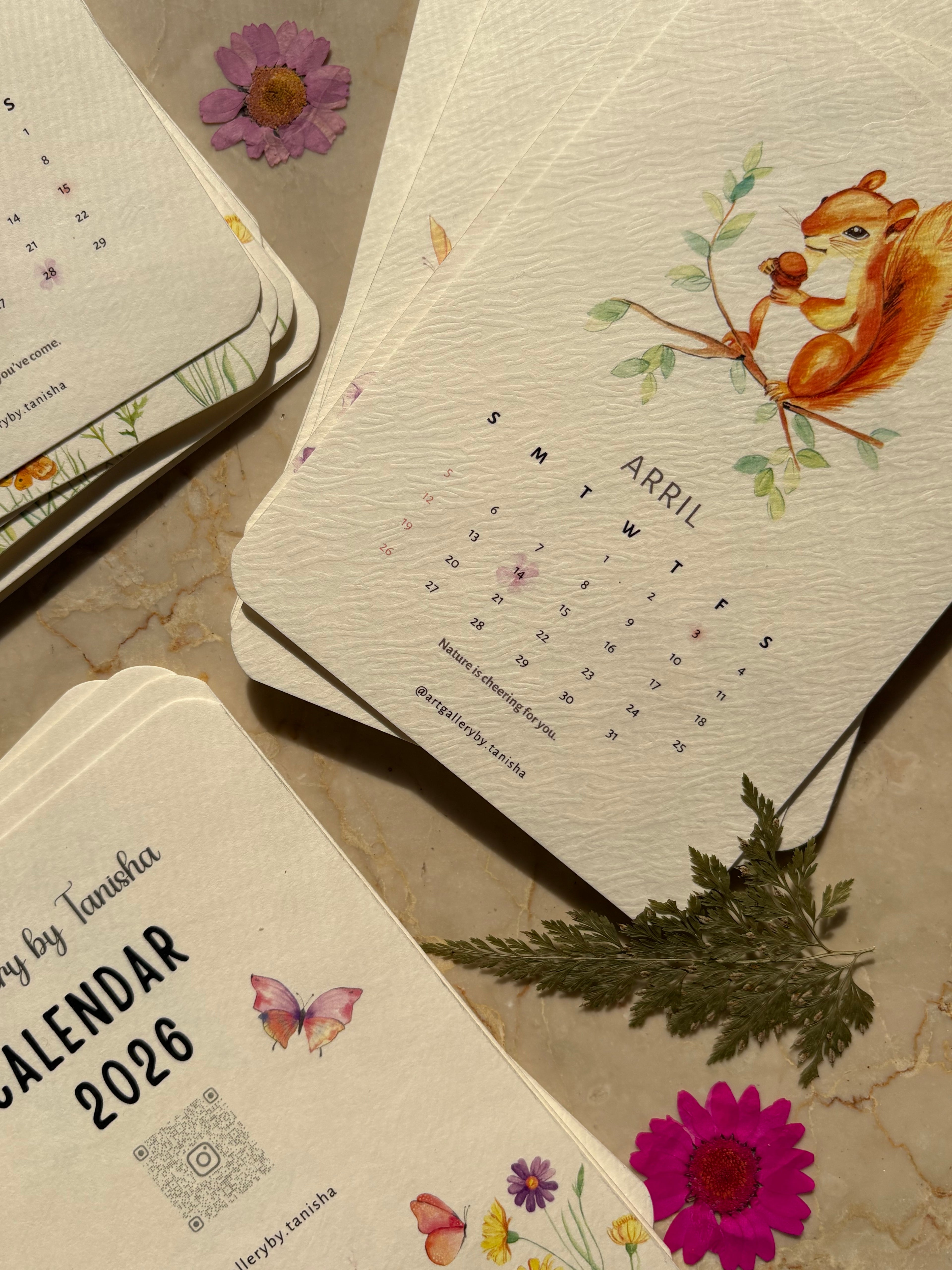 Botaniq desk calendar 2026