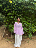 Freesia in lavender with farshi salwar